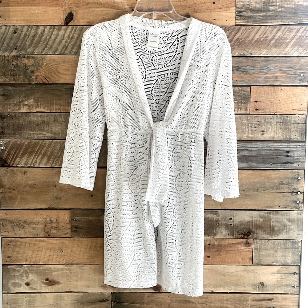 Catalina swim suit cover up white lace